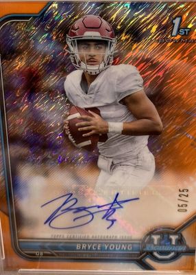 2021 Bowman University #BCPA-BY Chrome Prospect Auto - Orange Shimmer Refractor /25 (1st)
