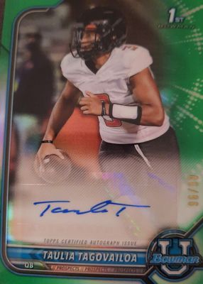 2021 Bowman University #BCPA-TT Chrome Prospect Auto - Green Refractor /99 (1st)
