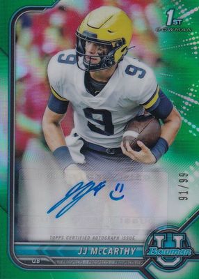2021 Bowman University #BCPA-JM Chrome Prospect Auto - Green Refractor /99 (1st)