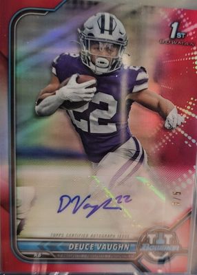2021 Bowman University #BCPA-DV Chrome Prospect Auto - Red Refractor /5 (1st)