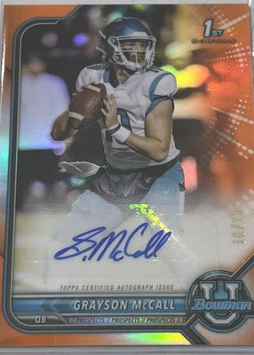 2021 Bowman University #BCPA-GMC Chrome Prospect Auto - Orange Refractor /25 (1st)