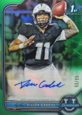 2021 Bowman University #BCPA-DG Chrome Prospect Auto - Green Refractor /99 (1st)