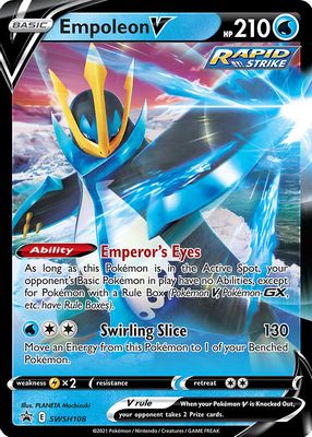 2021 Sword & Shield: Black Star Promo #SWSH108 V Strikers Tins