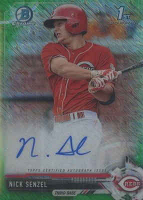 2017 Bowman #CPA-NS Chrome Prospect Auto - Green Shimmer Refractor /99 (1st)