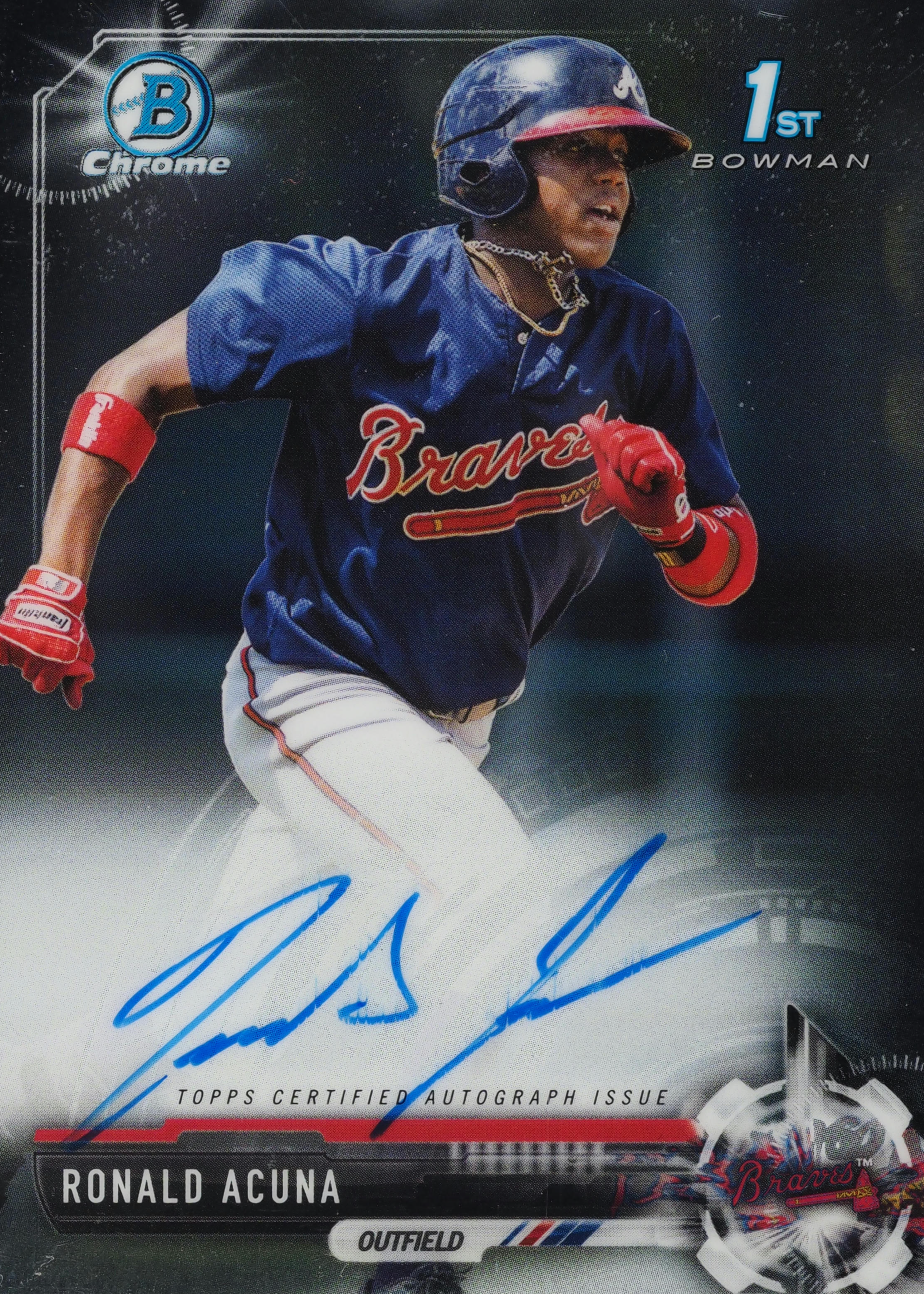 Ronald Acuna Jr. 2017 Bowman #CPA-RA Chrome Prospect Auto
