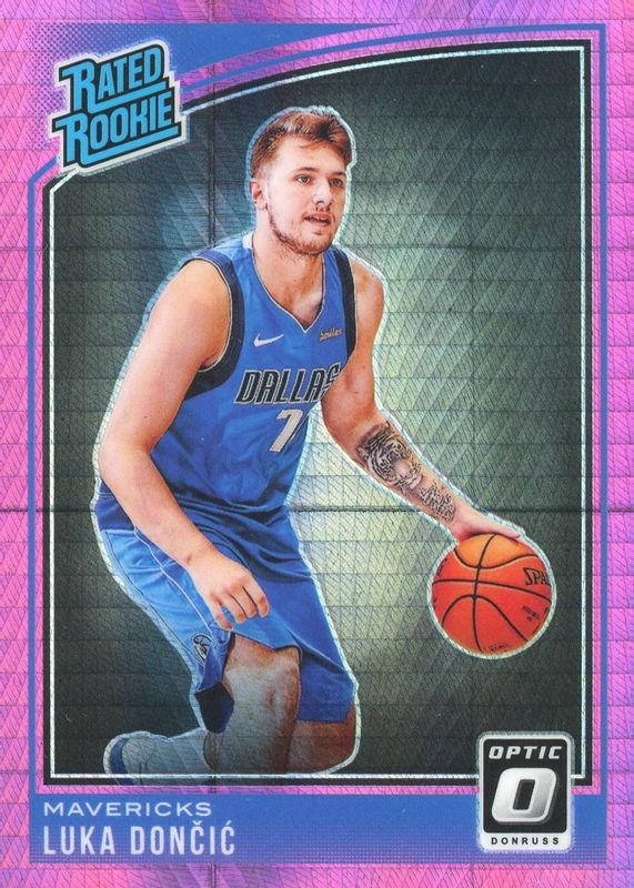 Luka Doncic 2018 Optic #177 Hyper Pink Rookie SGC 10