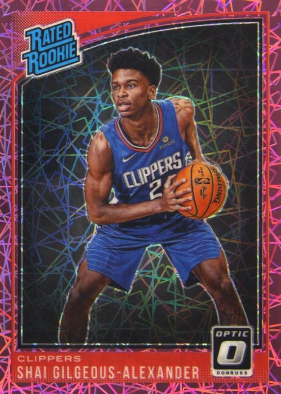 Shai Gilgeous-Alexander 2018 Optic #162 Pink Velocity /79 Rookie BGS 10 PRISTINE