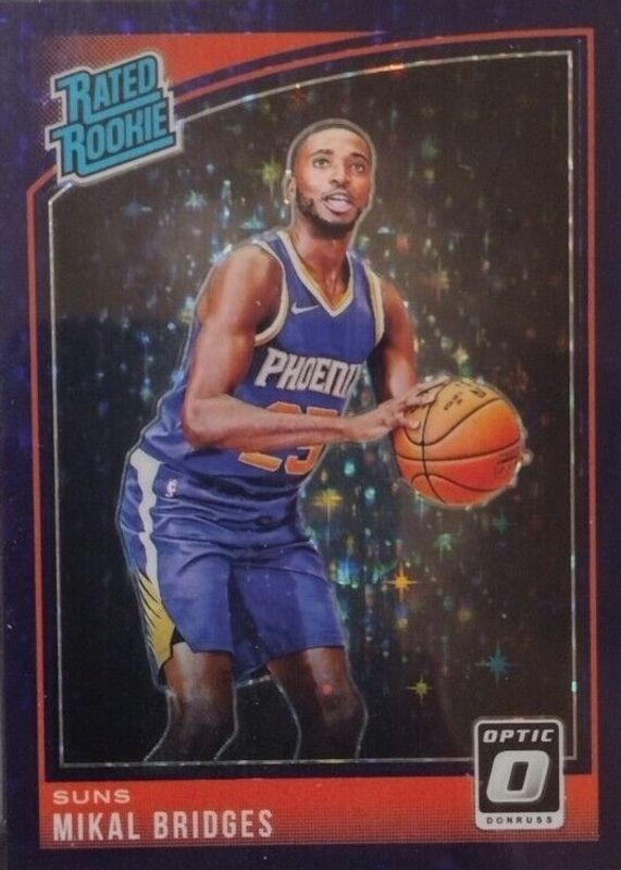 Mikal Bridges 2018 Optic #200 FOTL Purple Stars /13 Rookie SGC 10