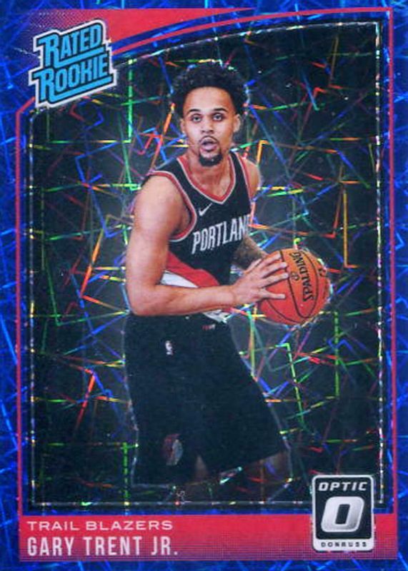 Gary Trent Jr. 2018 Optic #199 Blue Velocity Rookie SGC 9.5