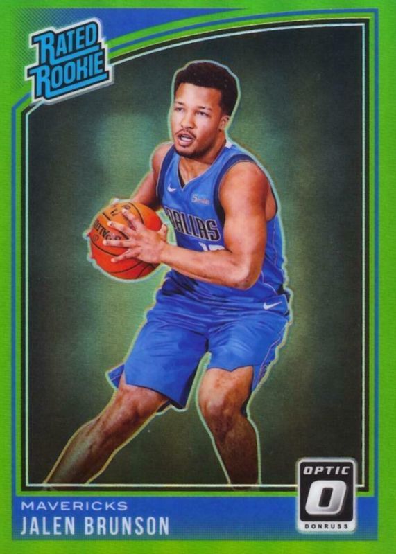 Jalen Brunson 2018 Optic #179 Lime Green /149 Rookie SGC 9