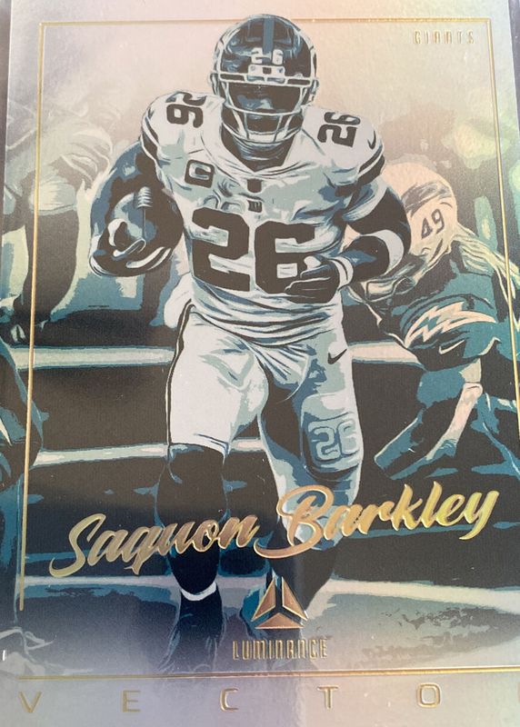 Saquon Barkley 2022 Luminance #VC-SBA Vector /(SSP) PSA 10