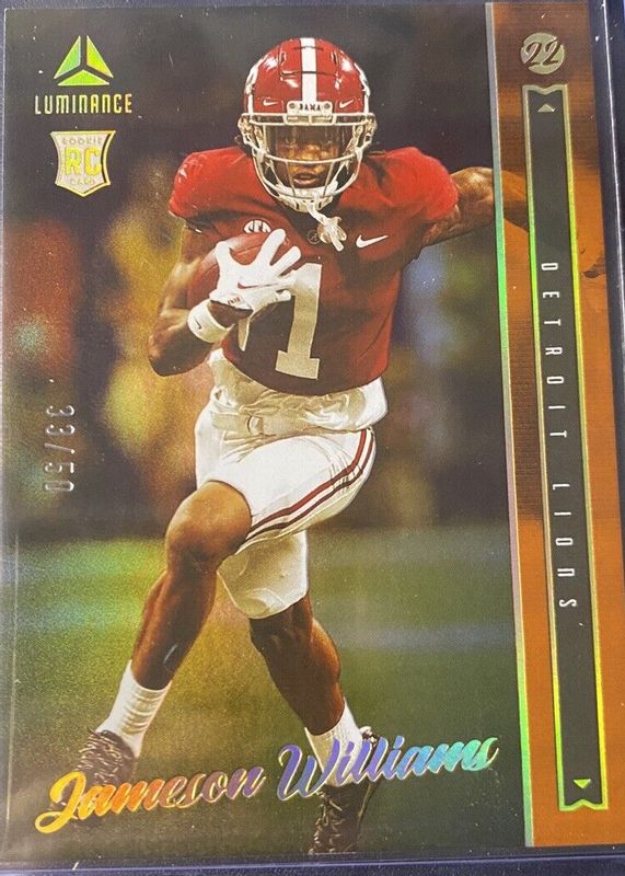 Jameson Williams 2022 Luminance #115 Orange /50 Rookie SGC 9.5