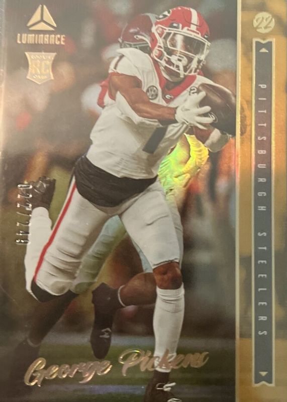 George Pickens 2022 Luminance #120 Gold /249 Rookie RAW