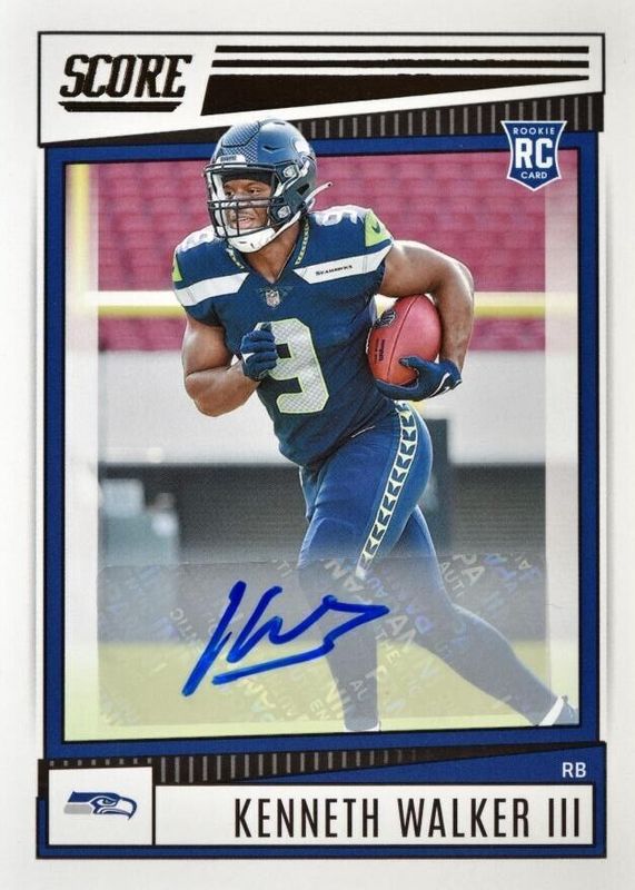 Kenneth Walker III 2022 Score #329 Rookie Signatures Rookie SGC 9.5