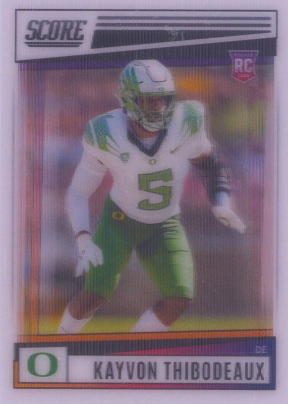 Kayvon Thibodeaux 2022 Score #308 Dynamics 3D Lenticular Rookie BGS 10 PRISTINE