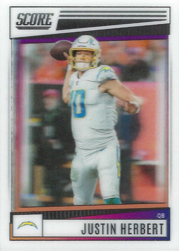 Justin Herbert 2022 Score #136 Dynamics 3D Lenticular PSA 10