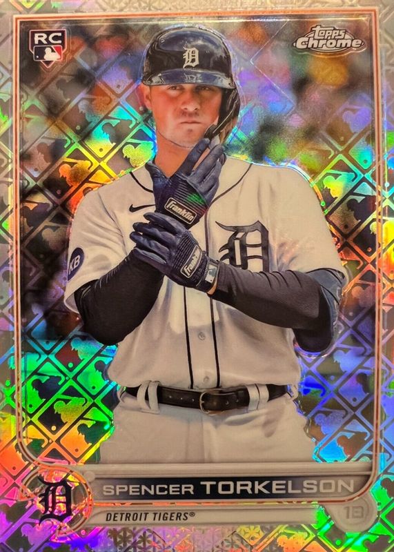 Spencer Torkelson 2022 Topps Chrome Logofractor Edition #115 SP Variation Rookie RAW