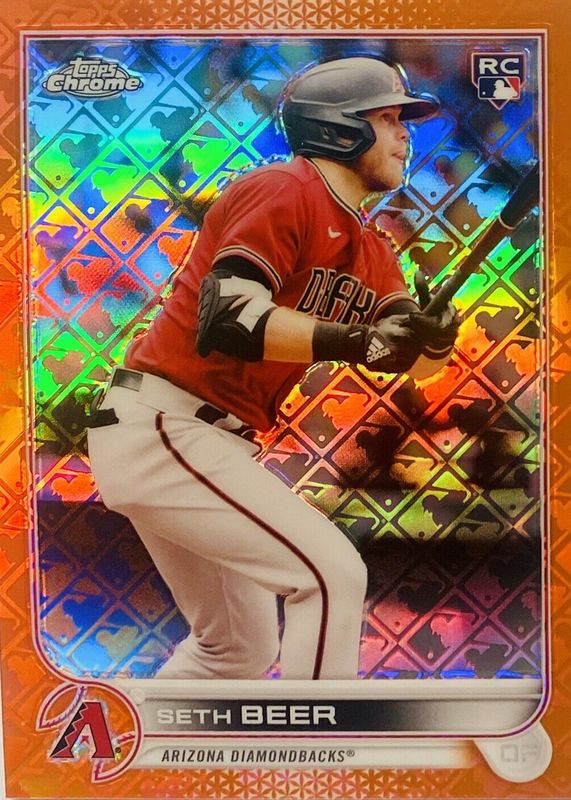 Seth Beer 2022 Topps Chrome Logofractor Edition #93 Orange /25 Rookie PSA 10