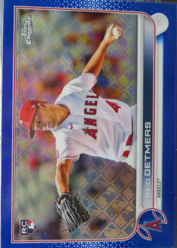 Reid Detmers 2022 Topps Chrome Logofractor Edition #86 Blue /150 Rookie SGC 10