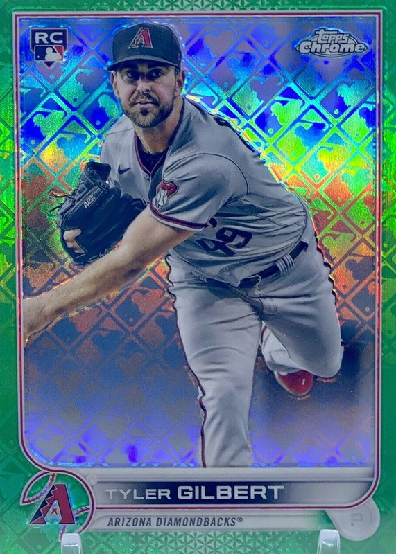 Tyler Gilbert 2022 Topps Chrome Logofractor Edition #71 Green /99 Rookie PSA 10