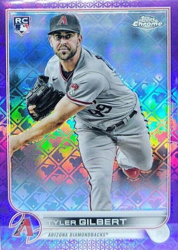 Tyler Gilbert 2022 Topps Chrome Logofractor Edition #71 Purple /250 Rookie SGC 9.5