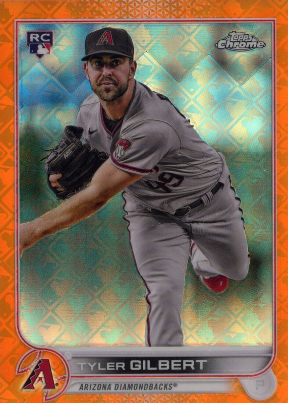 Tyler Gilbert 2022 Topps Chrome Logofractor Edition #71 Orange /25 Rookie SGC 10