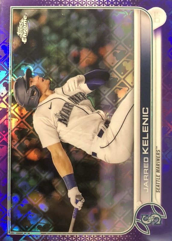 Jarred Kelenic 2022 Topps Chrome Logofractor Edition #97 Purple /250 PSA 10