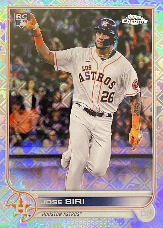 Jose Siri 2022 Topps Chrome Logofractor Edition #9 Base Rookie RAW