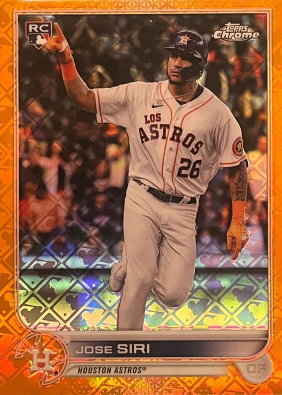 Jose Siri 2022 Topps Chrome Logofractor Edition #9 Orange /25 Rookie PSA 10