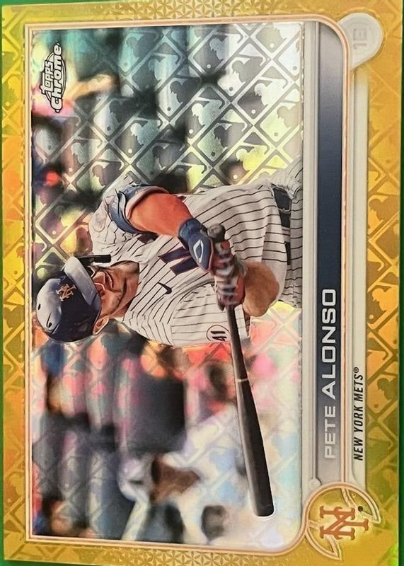 Pete Alonso 2022 Topps Chrome Logofractor Edition #92 Gold /50 PSA 10