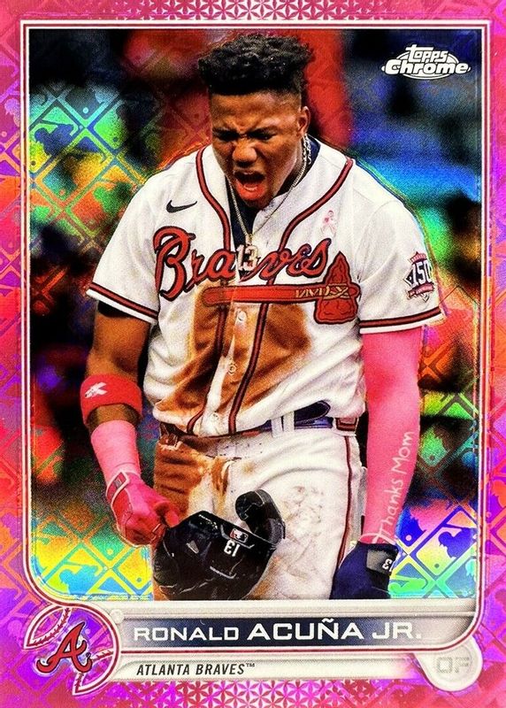 Ronald Acuna Jr. 2022 Topps Chrome Logofractor Edition Pink #110 Price ...