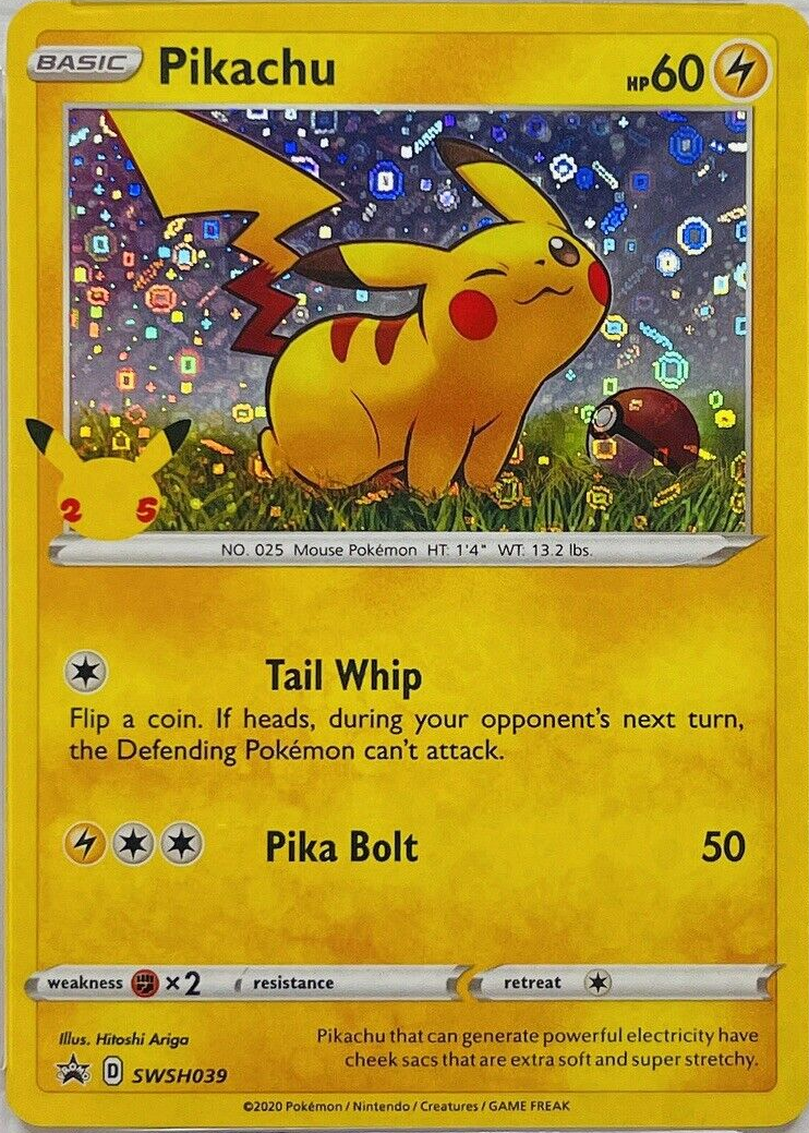 Pikachu 2020 Sword & Shield: Black Star Promo #SWSH039 General