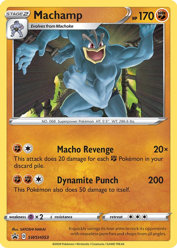 Machamp 2020 Sword & Shield: Black Star Promo #SWSH053 Champion's Path Special Pin Collection PSA 10