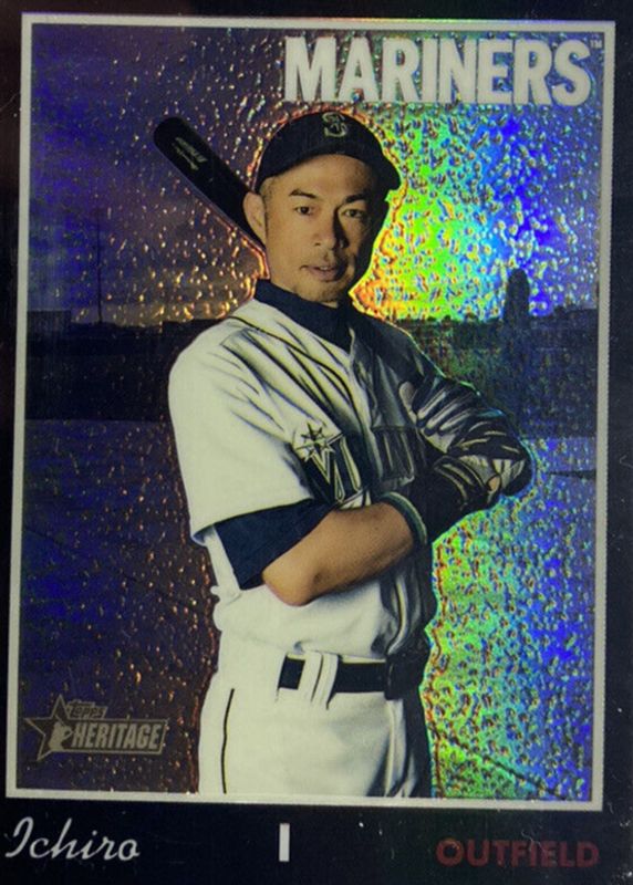 Ichiro Suzuki 2019 Topps Heritage #725 Chrome - Black Refractor /70 PSA 10