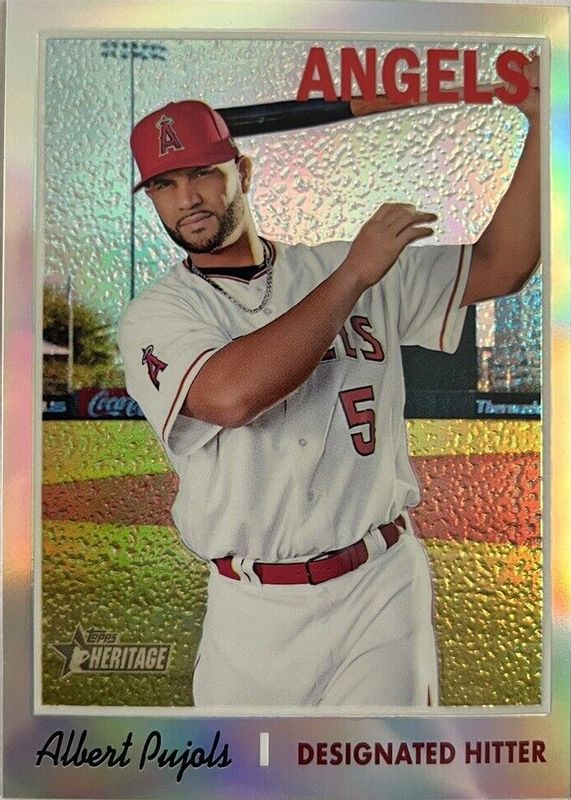 Albert Pujols 2019 Topps Heritage #422 Chrome - Refractor /570 RAW