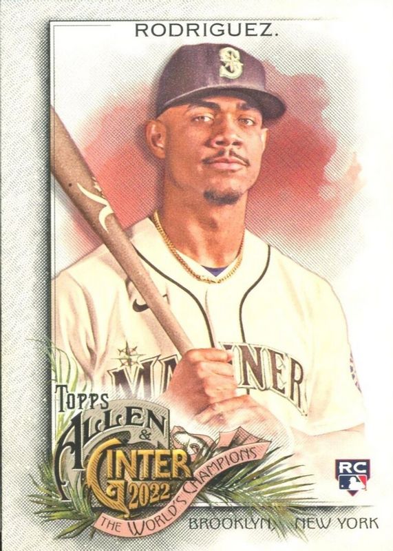 Julio Rodriguez 2022 Topps Allen & Ginter #221 Base Rookie RAW