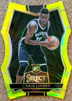 2016 Select #132 Premier Level Neon Yellow Die-Cut /75