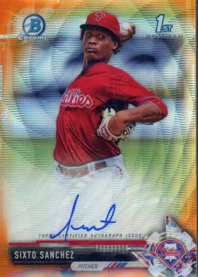 2017 Bowman Chrome #CPA-SS Prospect Auto - Orange Wave Refractor /25 (1st)