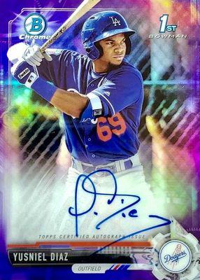 2017 Bowman Chrome #CPA-YD Prospect Auto - Purple Refractor /250 (1st)