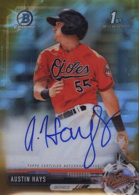 2017 Bowman Chrome #CPA-AH Prospect Auto - Gold Refractor /50 (1st)