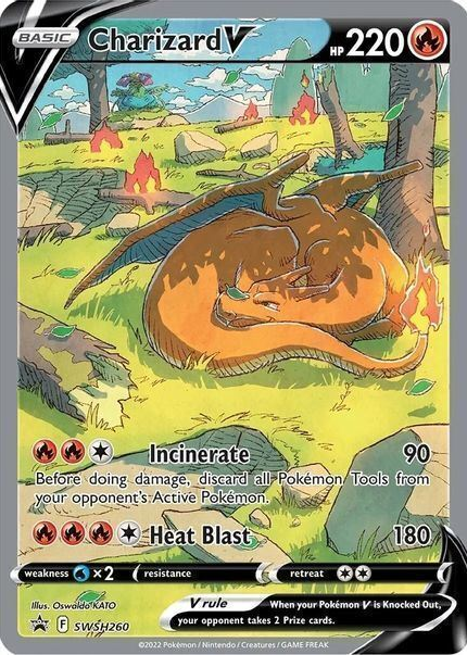 Charizard V 2022 Sword & Shield: Black Star Promo #SWSH260 Ultra