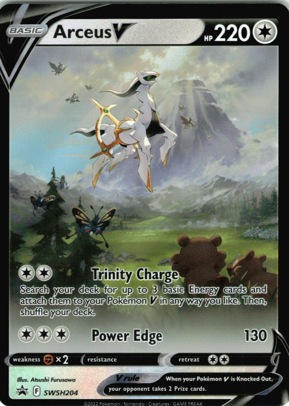 Pokémon TCG Arceus V PSA 10 SWSH204 Black Star Promo Card