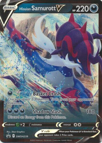 hisuian samurott pokemon card value Trading Game Sword & Shield Astral Radiance Ultra Rare Samurott-V #176 Once during your turn Hisuian Samurott V - 101/189