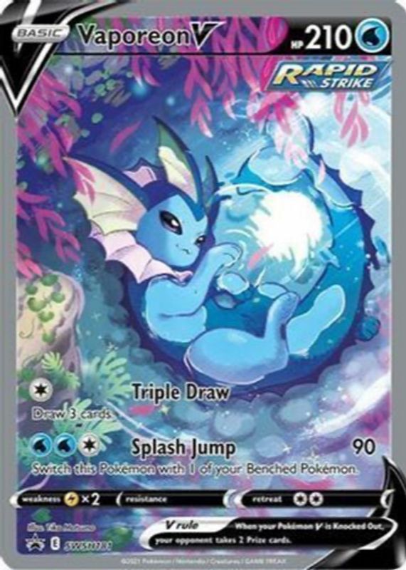 Vaporeon V 2022 Sword & Shield: Black Star Promo #SWSH181 Premium Collection (Vaporeon VMAX) PSA 10