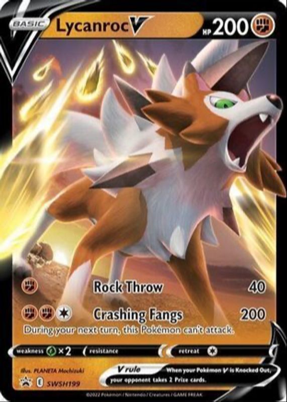 2022 Sword & Shield: Black Star Promo #SWSH199 V Battle Deck (Lycanroc vs. Corviknight)