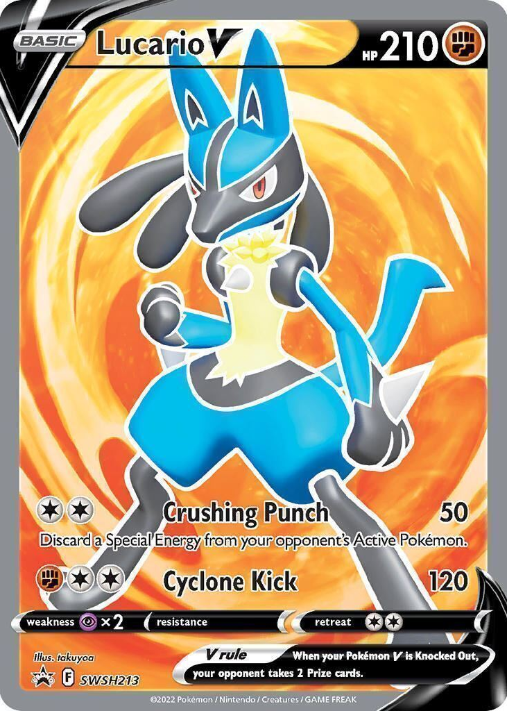 Lucario V 2022 Sword u0026 Shield: Black Star Promo #SWSH213 Premium Collection  (Lucario VSTAR) Price Guide - Sports Card Investor