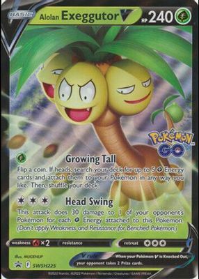 2022 Sword & Shield: Black Star Promo #SWSH225 Pokemon GO Collection (Alolan Exeggutor V)