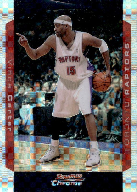 Vince Carter 2004 Bowman #80 Chrome - X-Fractor /150 RAW