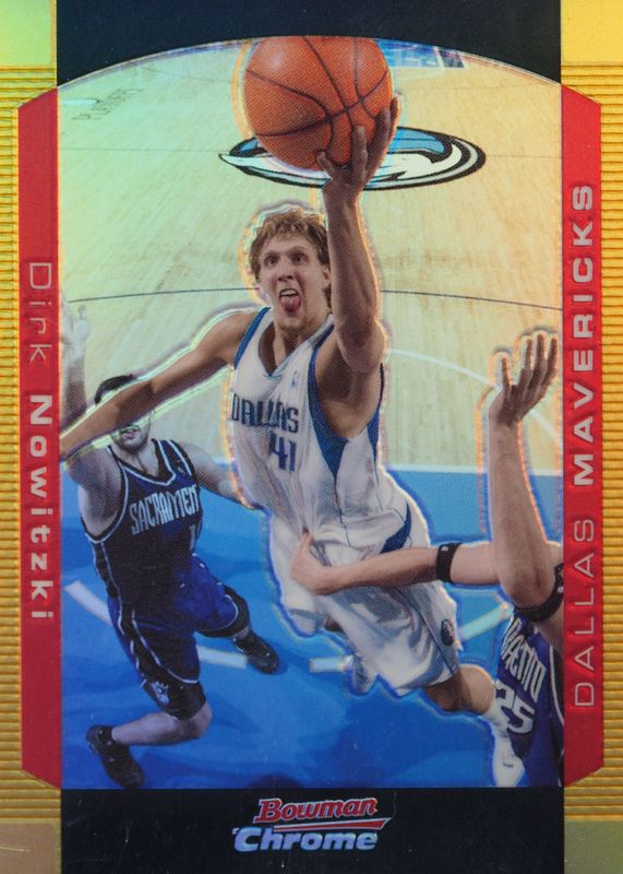 Dirk Nowitzki 2004 Bowman #41 Chrome - Gold Refractor /50 PSA 10