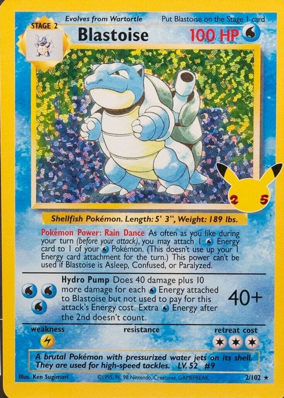 Blastoise 2021 Celebrations: Classic Collection #2 Holo PSA 10